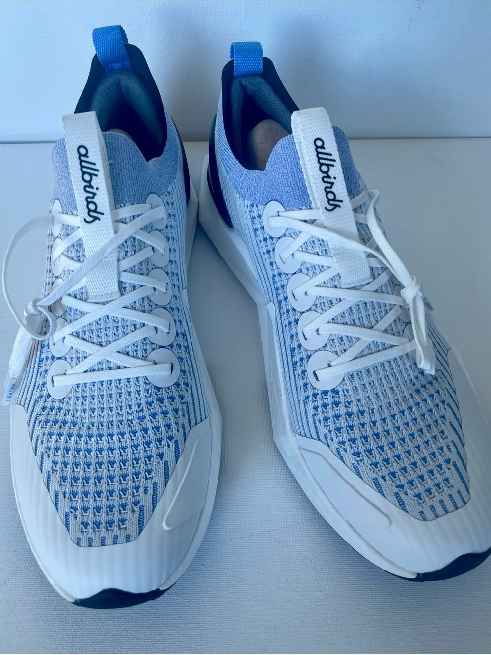 NEW ALLBIRDS TREE FLYER 2 BLIZZARD, PURE AZURE WOMENS RUNNING SHOE SIZE 8 or 10 - Picture 9 of 16